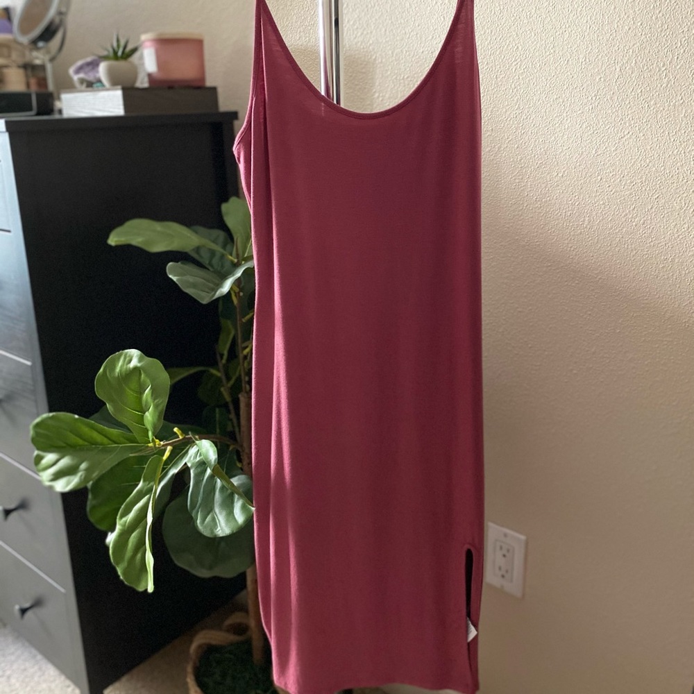 Cami dress with front slip